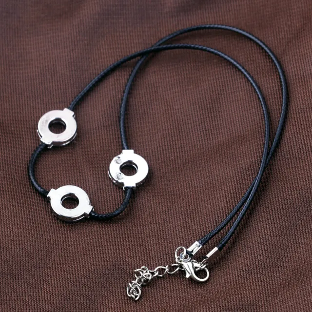 Anime Naruto Akatsuki Itachi Uchiha Necklace Cosplay 3Loops Rings Pendant Gifts