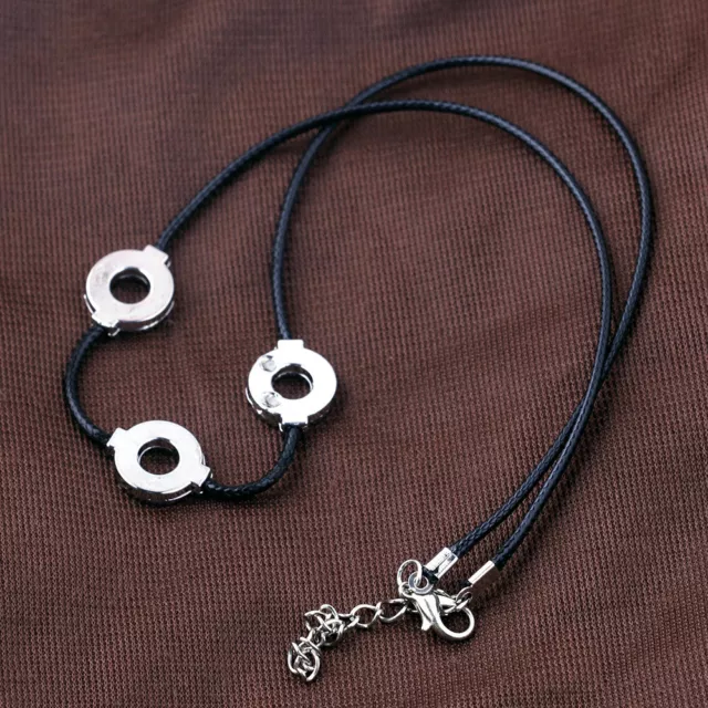 NEW Anime Naruto Akatsuki Itachi Uchiha Necklace Cosplay 3Loops Rings Pendant