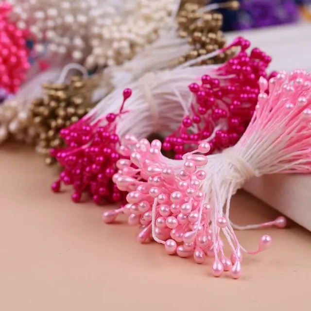 300 Piezas de Multi Colores Perla Estambre Azúcar Handmade Artificial Boda Decor