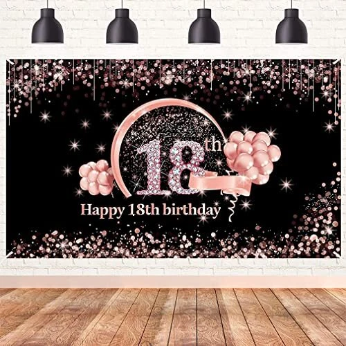 2. Geburtstag Deko Für Mädchen - Rosa & Gold Stoffschild 150x90 Cm | Hintergrundbanner Für Fotoecke & Party