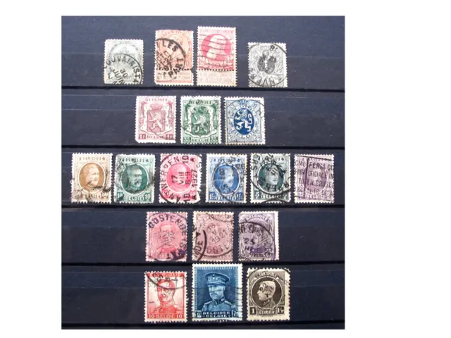 BELGIEN 20 alte Briefmarken,gestempelt ,Lot kl. Sammlung