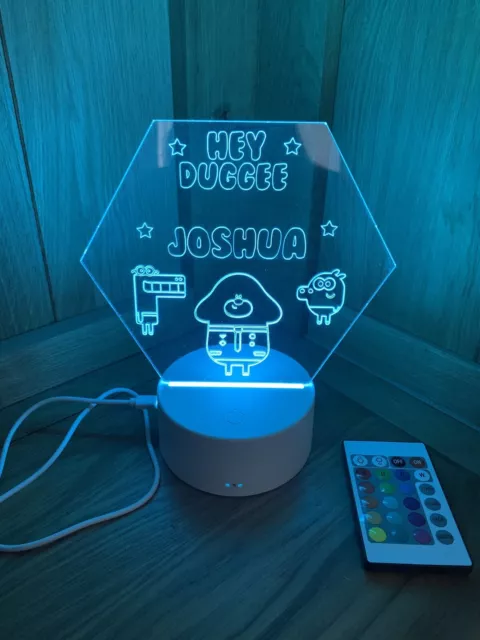 Hey duggee Themed LED Night Light - Fully Personalised. Unique Gift Idea