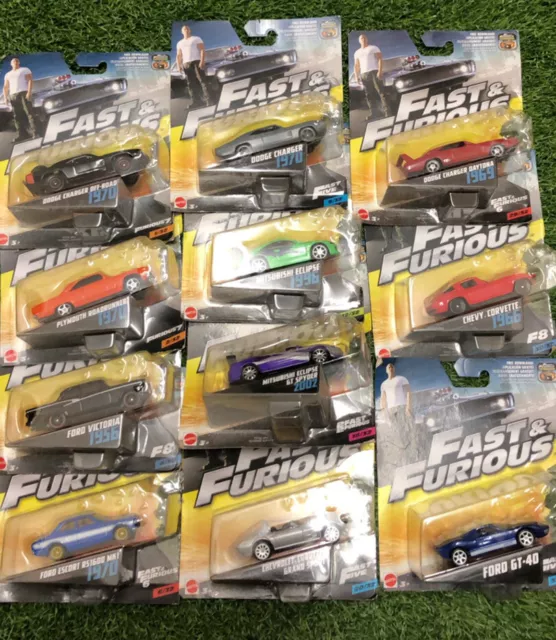 Fast & Furious Diecast Cars Boxed And Rare Toys 1:55 Mattel