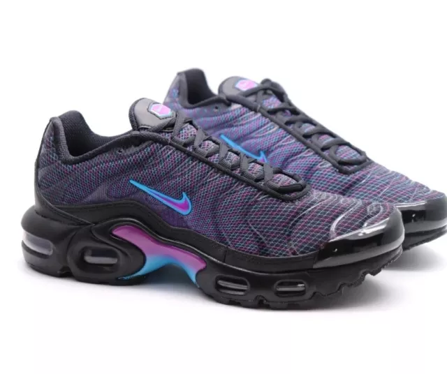 Nike Air Max Plus Tn Gs Trainers - Black Blue Purple Fb8027-001-Girls/Boys Uk 3