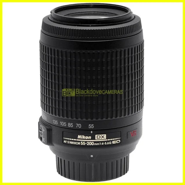 Nikon AF-S Zoom Nikkor 55/200mm f/4-5.6 G ED DX obiettivo NON stabilizzato READ!