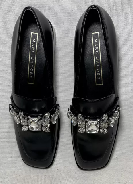 Marc Jacob: Tilde Embellished  Loafer In Black  Size Eu 38