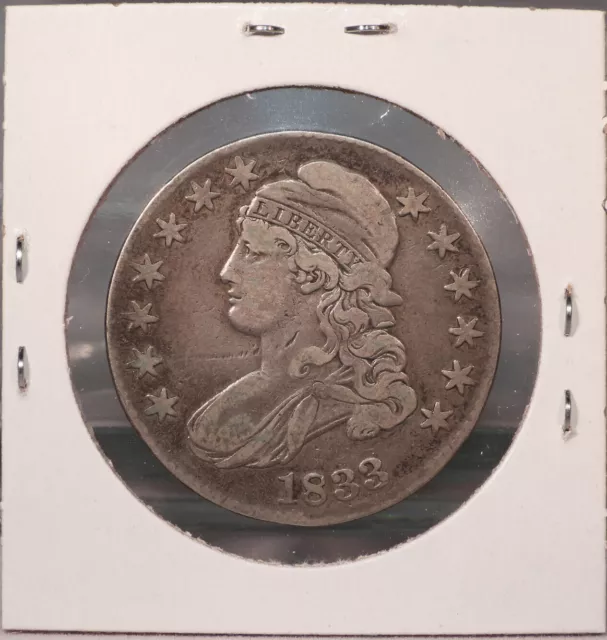 1833 Capped Bust Half Dollar, 50c, VF (lot 128)