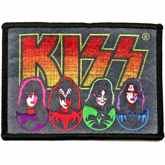 KISS Standard Patch Toppa Faces Logo OFFICIAL MERCHANDISE