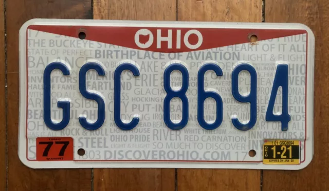 OHIO USA Number Licence License plate American # GSC8694