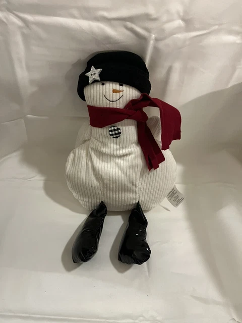 woof and poof snowman with scarf Boots Christmas Plush Decor Shelf Sitter 2009 woof and poof snowman with scarf Boots Christmas Plush Decor Shelf Sitter 2009