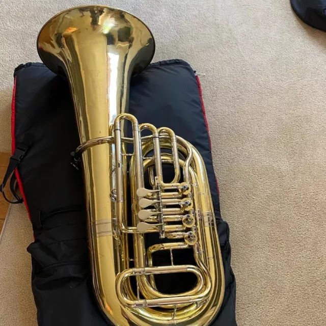 Meinl-Weston Model 25 4v BBb tuba with custom gig bag