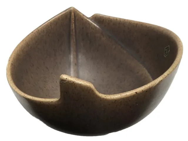 Danish SYCO Studio Pottery Glazed Leaf Design Bowl / Vase 1960's Vintage /Retro