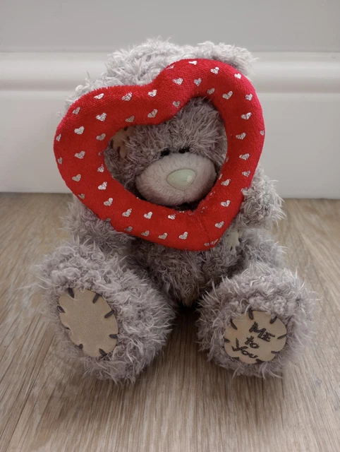 Me to You Tatty Teddy Bear Red & Silver Heart Carte Blanche Greeting