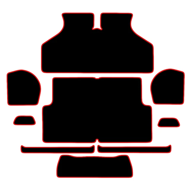 Pantalones Cortos Que Son Negros Con Borde Rojo Y Borde Rojo | Vector
