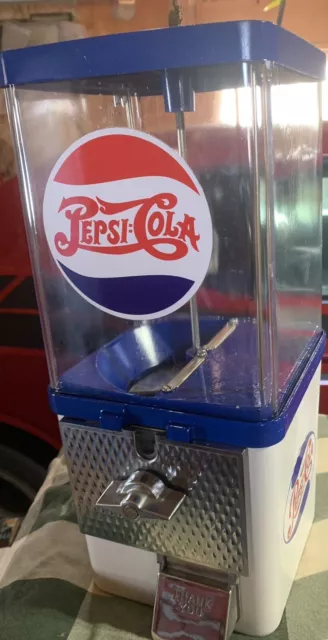 Komet Pepsi Cola Candy/Peanuts Not Gum Balls Machine. Works Great. Vending Lock