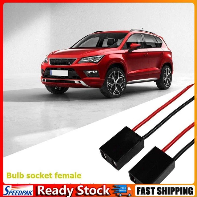 1 Pair H7 Bulb Socket Car Headlight Fog Lamp Female Connector Adapter Pigtail