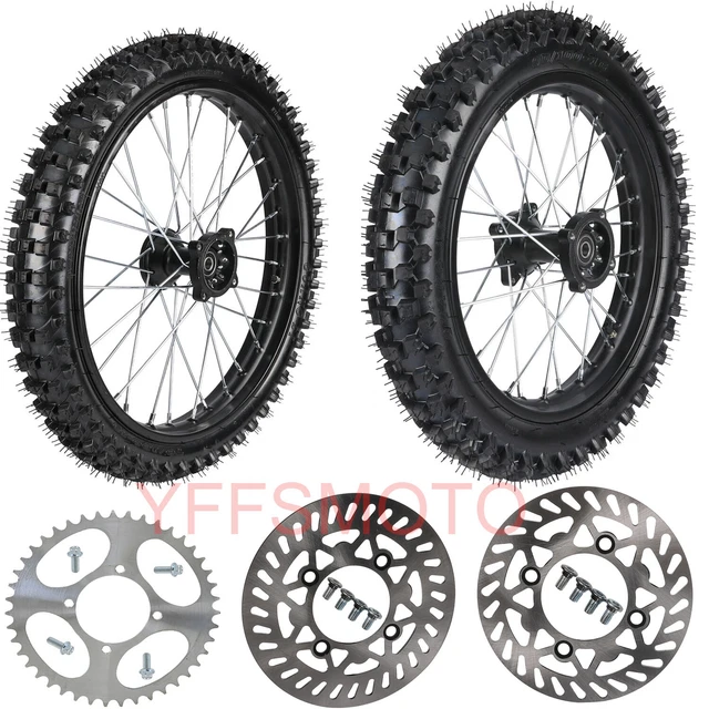 1.85 x 16 & 1.6 x 19 Front Rear Wheel Rim Tire W/Sprocket Rotor for CR80 CRF100F
