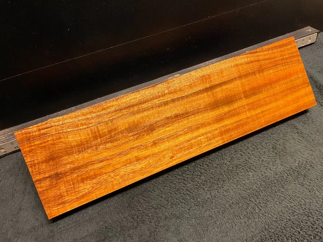 EXHIBITION GRADE Hawaiian Curly Koa Billet Wood: 24.5" x 6.625" x 1.75"