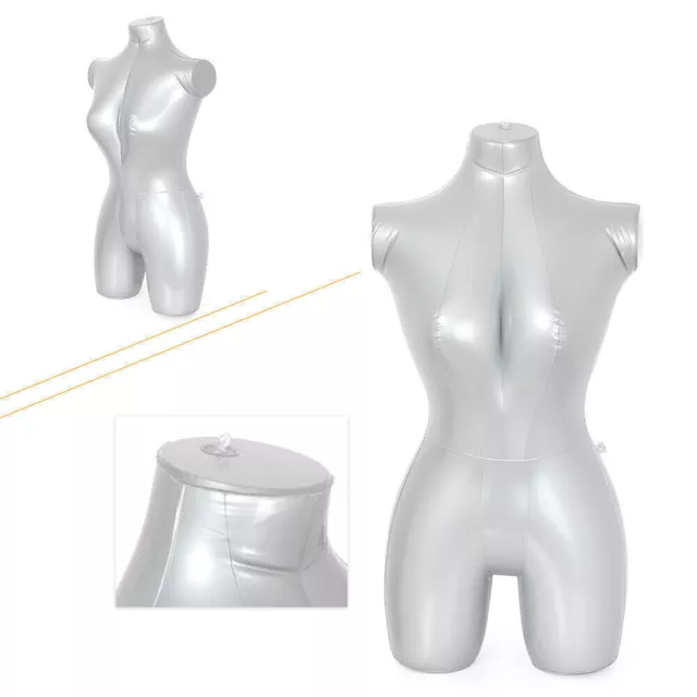 Woman Whole Body W/ Arm Inflatable Mannequin Fashion Dummy Torso Model Tool 1PC