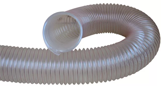 Charnwood Clear Flexible Wood, Dust & Chip Extractor Hose 38Mm Dia