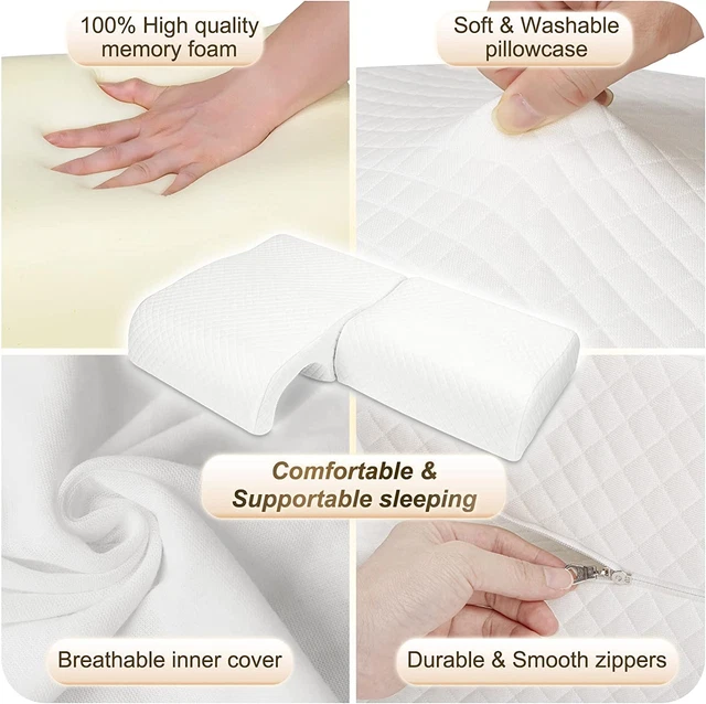 HOMCA Memory Foam Pillow for Couples, Adjustable Cube Cuddle Pillow Anti Arm for 2