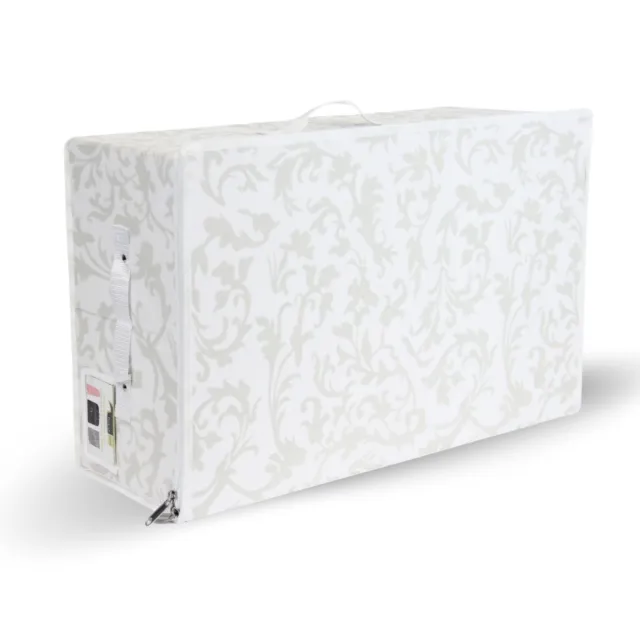 Hoesh International White Floral Design Wedding Bridal Dress Travel Storage Box