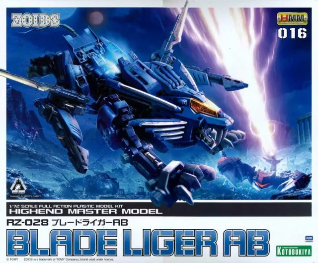 Zoids HMM016 RZ-028 Blade Liger AB 1/72 scale model kit Kotobukiya