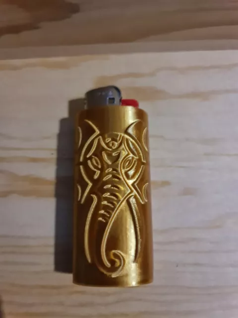 3d Printed, Tribal Elephant, BIC Lighter Case