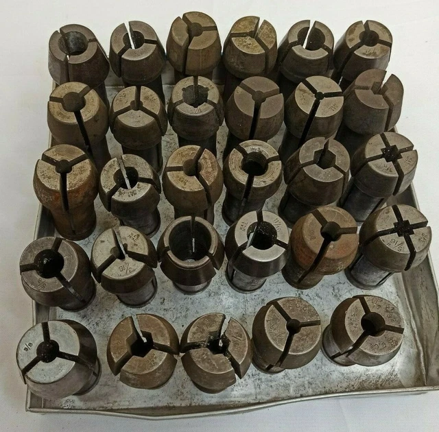 Vintage Warner & Swasey W&S 14" A.C. Collets - LOT of 29