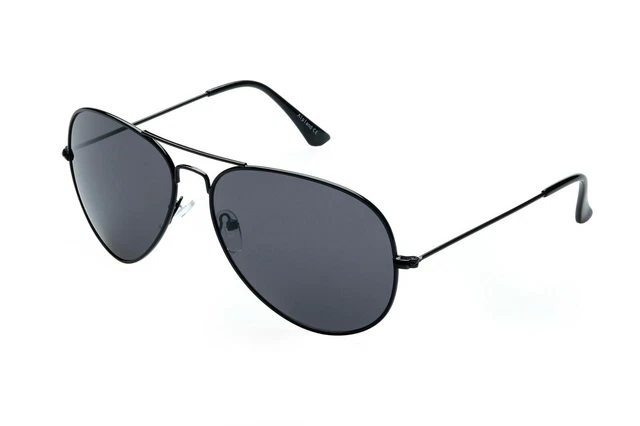 Alpland Pilotenbrille  Sonnenbrille  "TOP GUN " GROSSE GLÄSER XXL Schwarz