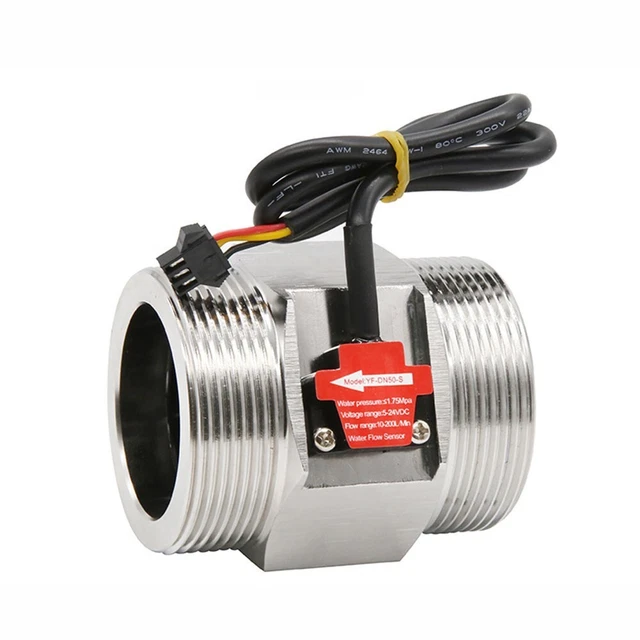 1 X G2\ DN50 Hall Turbina Misuratore Flusso Acqua Metro S304 Acciaio Inox