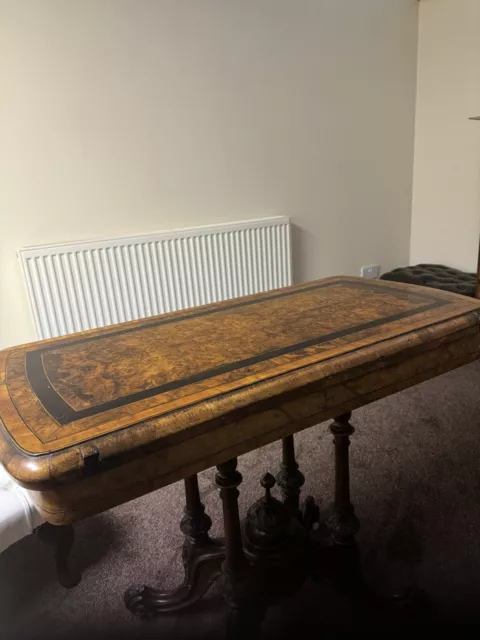 antique folding card table