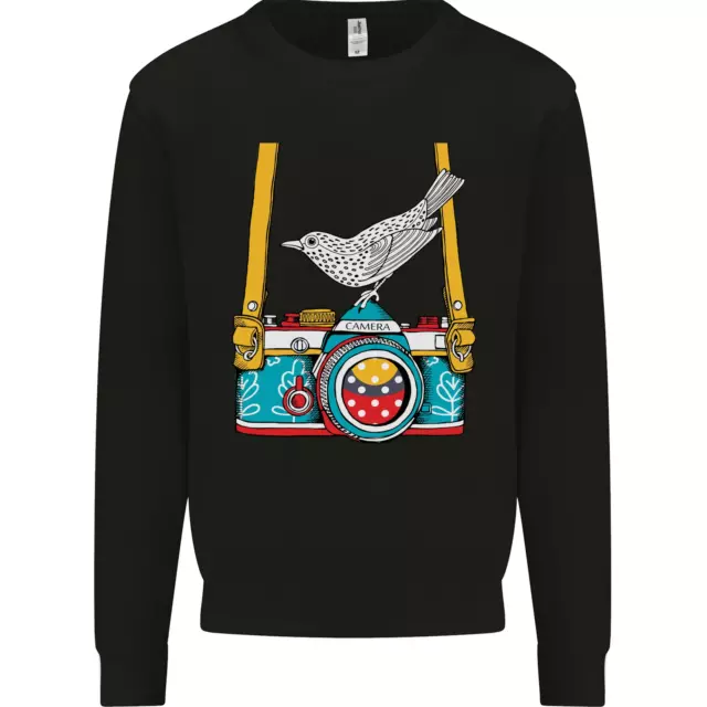 Camera With a Bird Photographer Photography Kids Sweatshirt Jumper