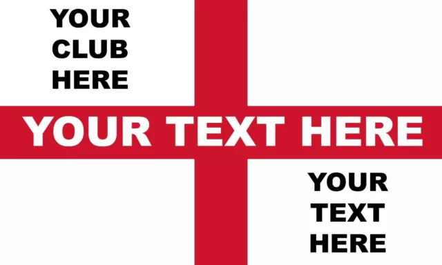 England Football Custom Printed St George Flag | Any Size | Any Club | World Cup