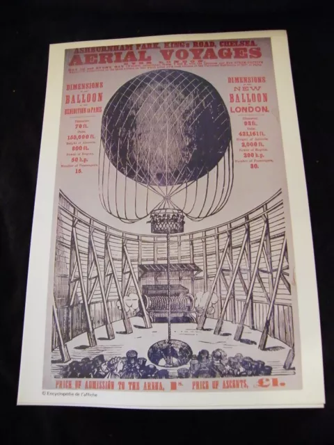 Poster Ball London Aerial Voyages Balloon Of London Reproduction