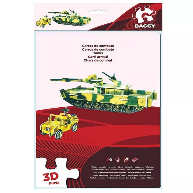 Construction :p Uzzle 3D Pour Enfants Paysages 3 Taille : Tank Armato BA-AST0520