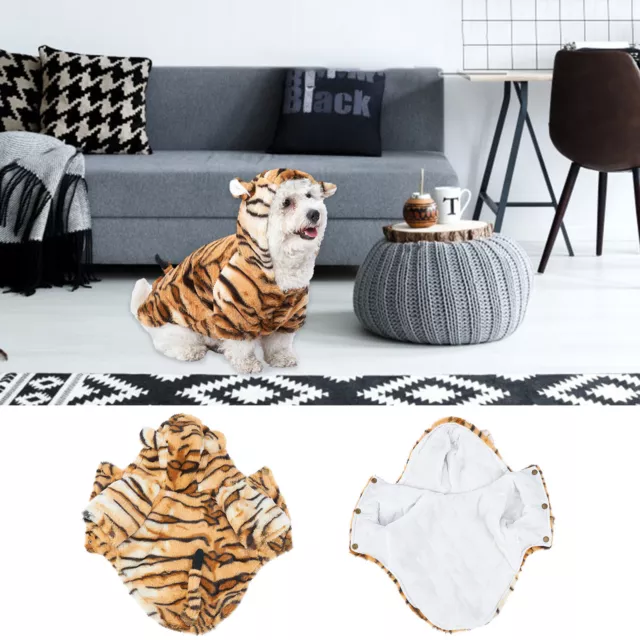 Pet Tiger Into A Hat Warm Jumpsuit Coat For Dogs Soft Comfortable Sweater Vest 2