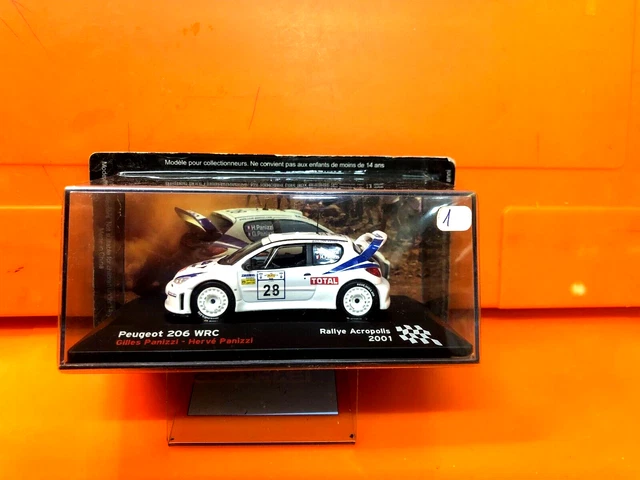 Peugeot 206 WRC 1998 - Vitesse 1/43 - Métal Gris - Version Présentation - Neuve