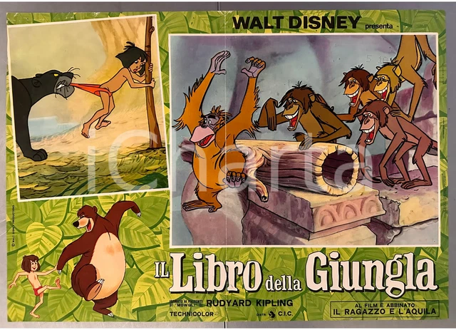 1967 WALT DISNEY "Il Libro della Giungla" - Fotobusta locandina