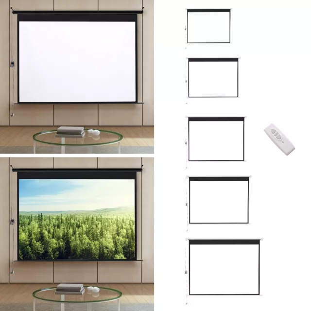 60-120" 4:3 Projector Screen Pull Down/Electric Motorised Home Cinema Projection 2