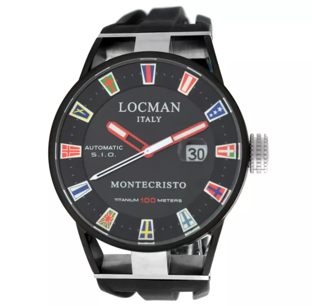 New Locman Montecristo Ref. 511 Titanium PVD Steel Men's Automatic 44MM Watch