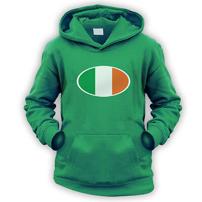 Irish Flag Kids Hoodie -x9 Colours- Dublin Beer Football Rugby Ireland Bike