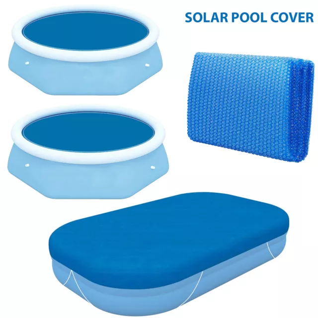 8-10ft Round Swimming Pool Cover for Outdoor Garden Frame Family Paddling Pools