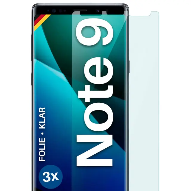 3x Schutzfolie für Samsung Galaxy Note9 Displayschutz HD Klar flexibel kein Glas