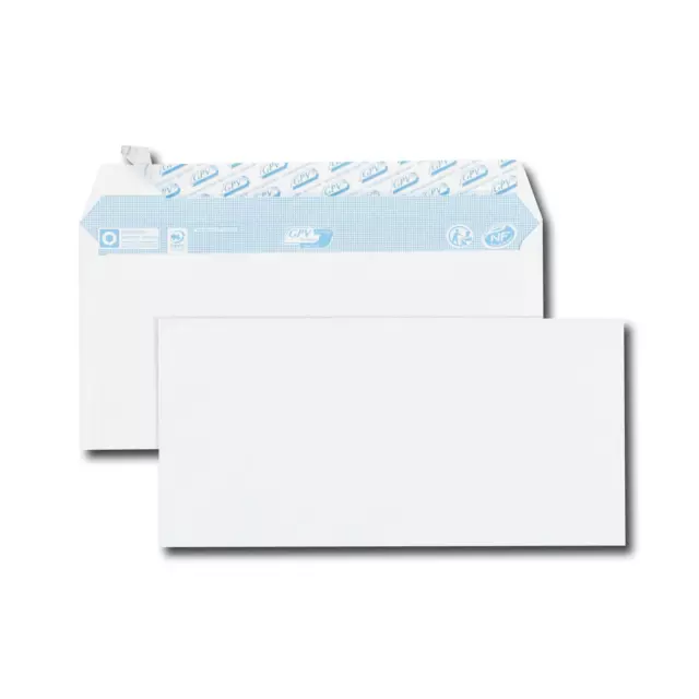 [Ref:6261-5] GPV Lot de 5 Boîtes de 70 enveloppes blanches DL 110x220 80 g  ban