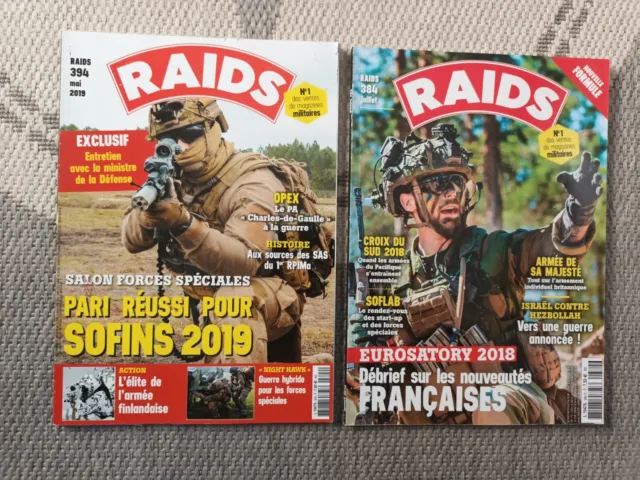 LOT  2 Revues RAIDS - Revues neuves - Guerre, militaire ...