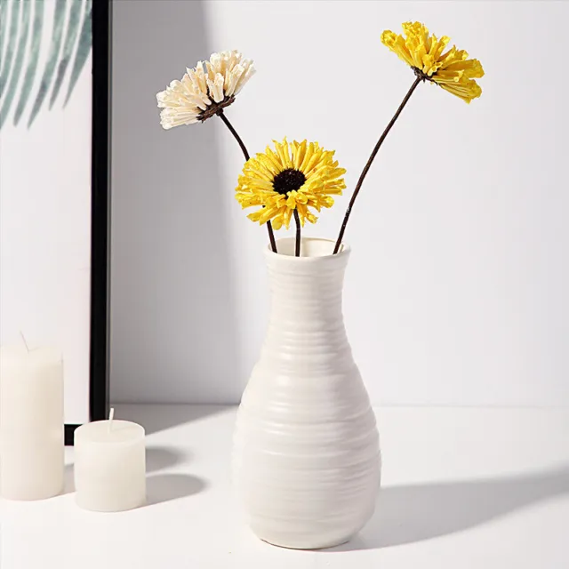 Home Nordic Plastic Vase Simple Small Fresh Flower Pot Storage Bottle For Flow7H