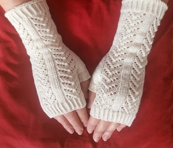 Fingerlose Handschuhe, Handstulpen, Mittens, handgestrickt