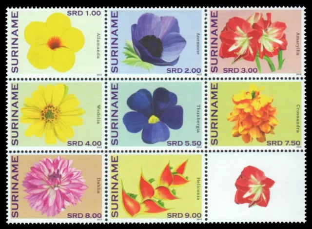 Surinam 2012 - Mi-Nr. 2559-2566 ** - MNH - Blumen / Flowers (I)