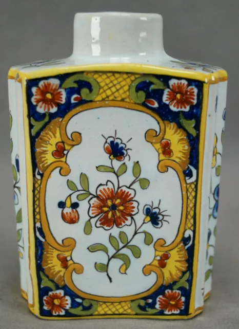 Charles Fourmaintraux Desvres Hand Painted French Faience Tea Caddy C. 1863-1900